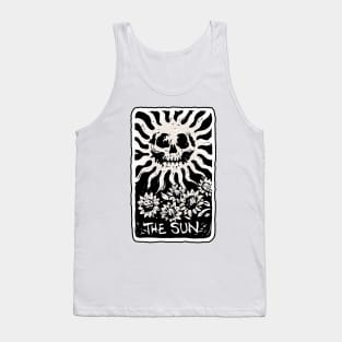 The Sun Skeleton Skull Tarot Card Tank Top